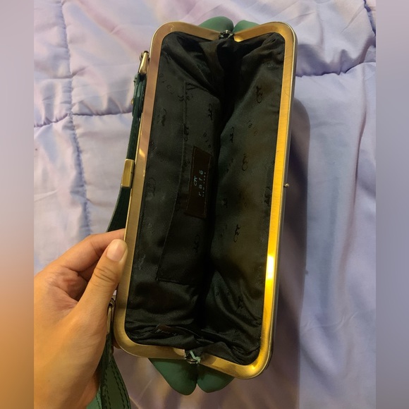 Vintage Rafe Green Leather Shoulder Bag - Picture 2 of 3